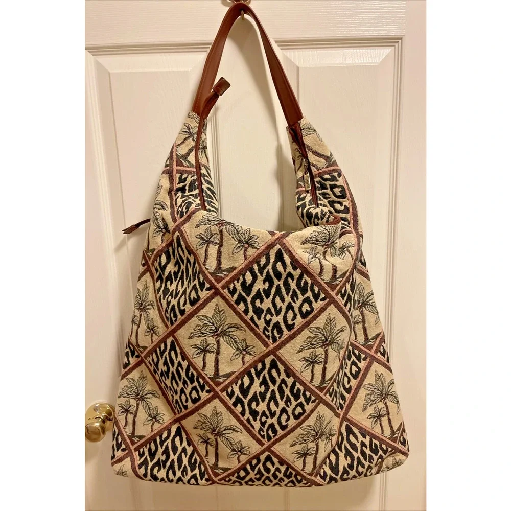 VINTAGE AMERICANA BY SHARIF Tapestry Palm Tree Shoulder GARMENT BAG 37